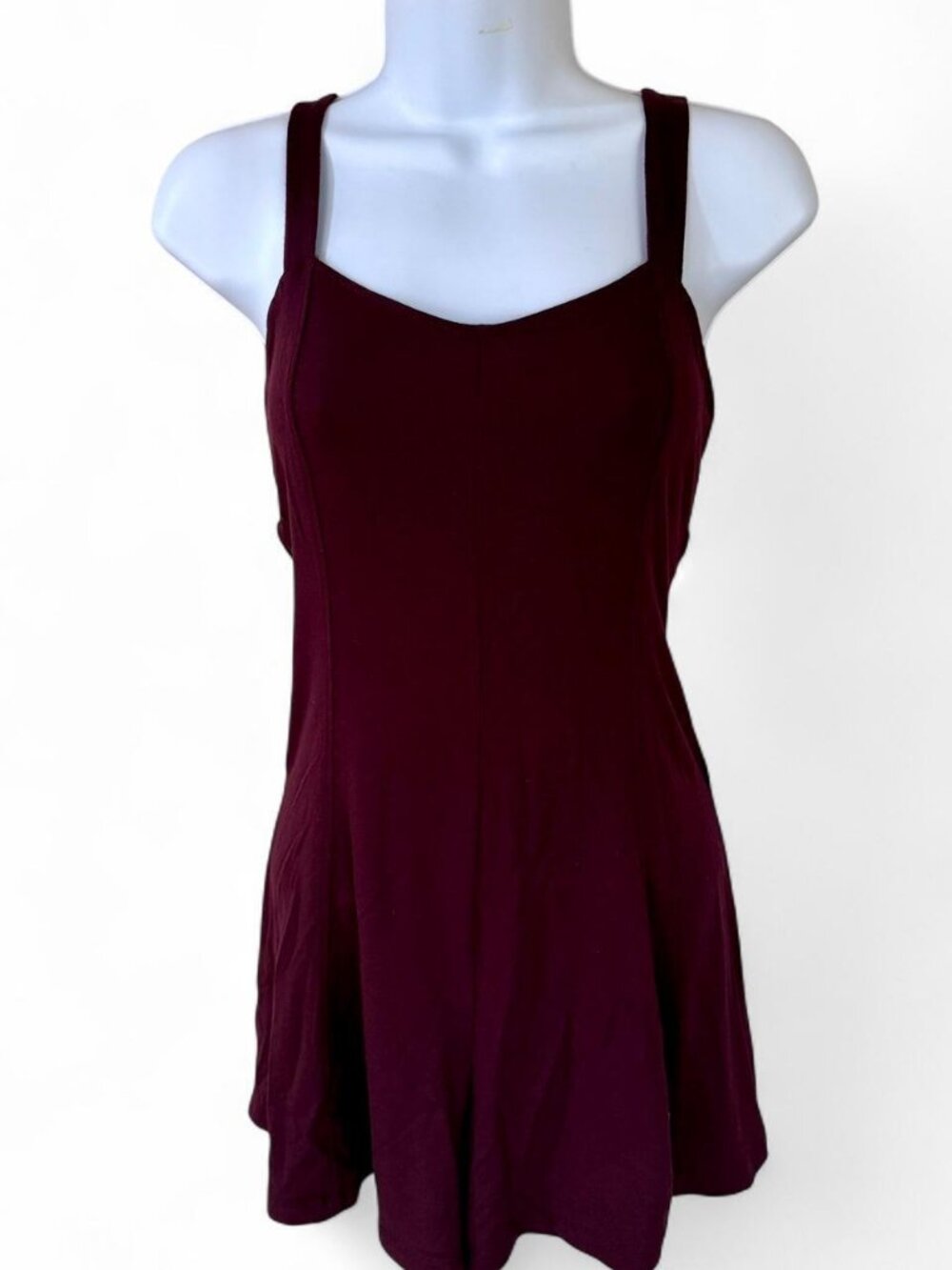Forever 21 Large Burgundy Romper Cutout Back